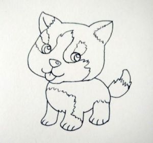 怎样画个简单的小狗狗 折小狗狗视频简单